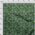 thumbnail image 3 of oneOone Rayon Dark Green Fabric Tropical Leaf Diy Clothing Quilting Fabric Print Fabric By Yard 56 Inch Wide, 3 of 5