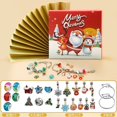 thumbnail image 1 of Caja de regalo de pulsera de Navidad, joyería creativa artesanal para niños, nuevo conjunto de regalo de alce rojo cristal colorido, 1 of 3