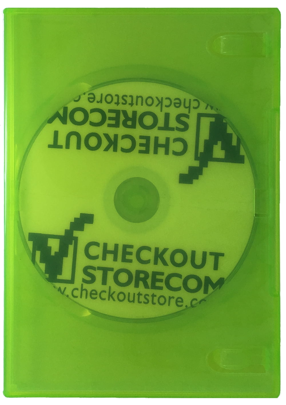 (100) CheckOutStore Premium Standard Single 1-Disc DVD Cases 14mm (Clear Green)