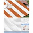 thumbnail image 6 of Orange Stripes Beach Towels Oversized Super Absorbent, Simple Orange White Texture Lightweight Bath Towel Quick Dry Sets For Bathroom/Pool/Rv Camping/Beach Play/Gym Room/Picnic 31"x62", 6 of 8
