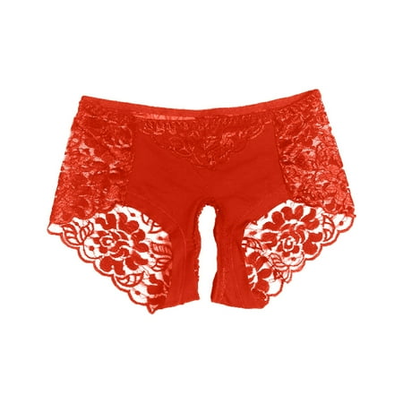 Crochless Panties Red Underwear Women s Sexy Lingerie & Underwear G String Underwear for Women Naughty Panties M