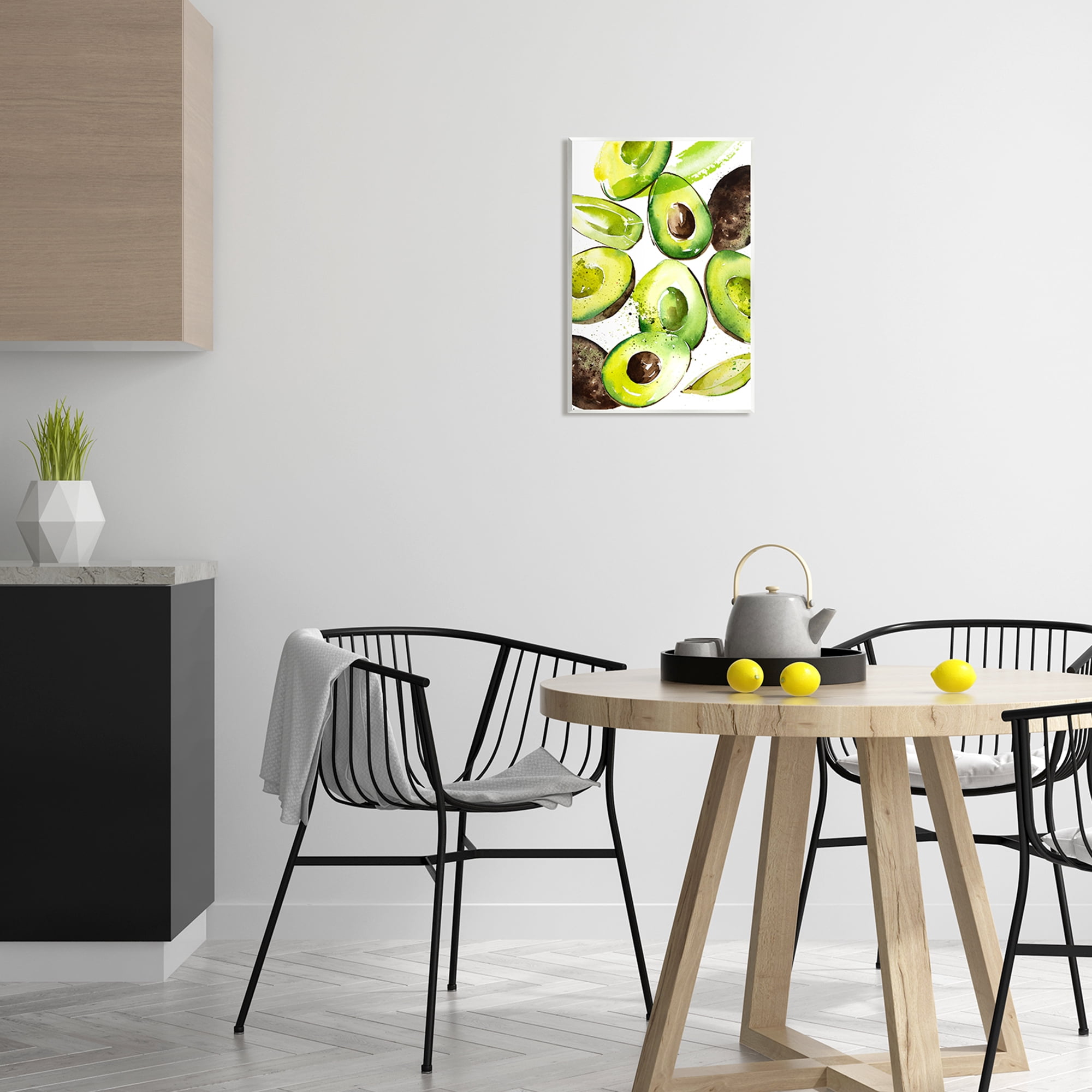 Stupell Industries Modern Avocado Halves Food & Beverage Painting Unframed Art Print Wall Art, 13 x 19
