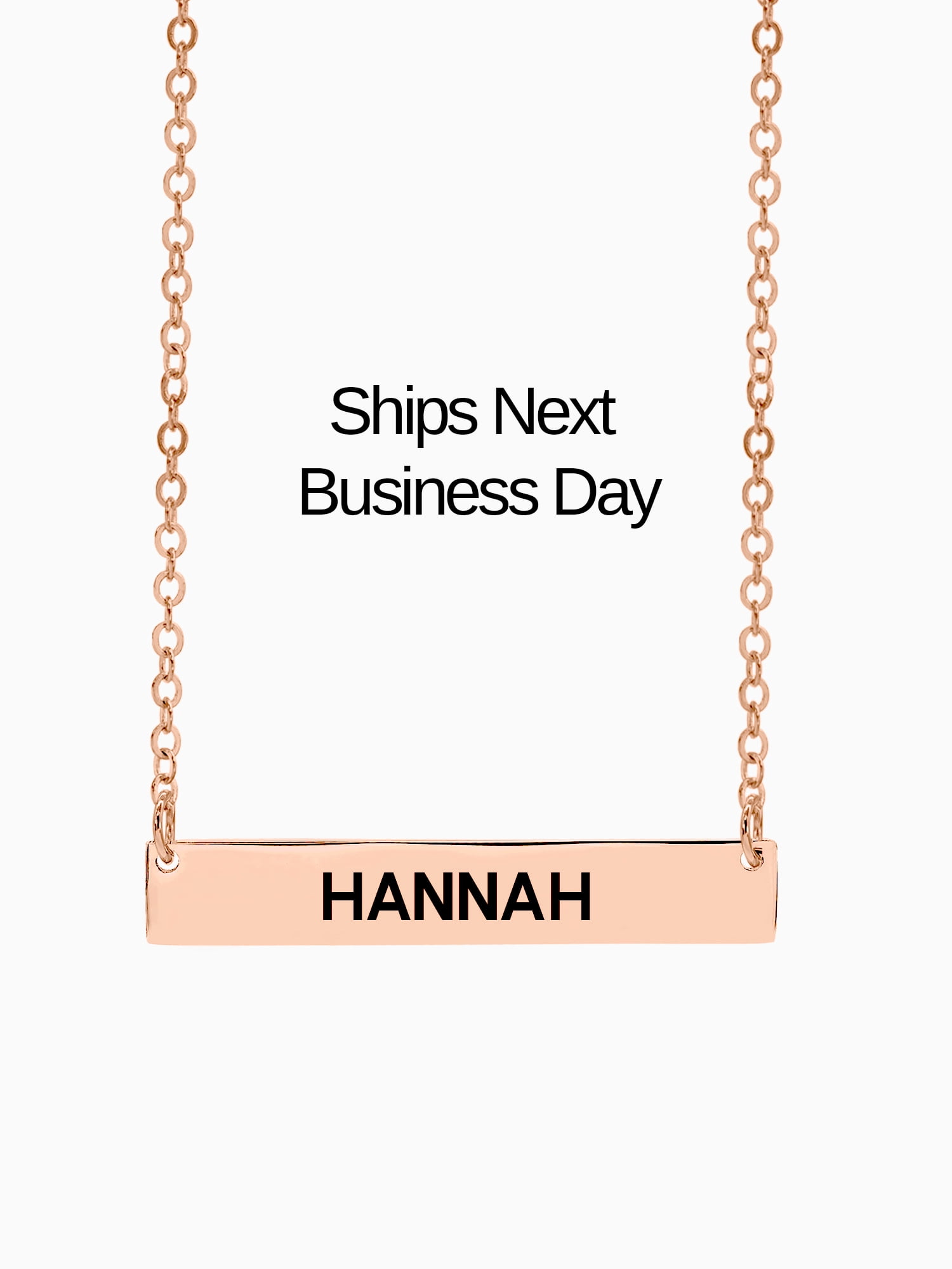 Next Business Day Shipping Personalized Bar Name Necklace