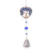 Crystal Windchime Tree of Life Catcher - Adorno decorativo (corazón azul oscuro)