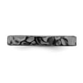 thumbnail image 4 of 925 Sterling Silver Stackable Expressions Black-plated Ring Size: 6; for Adults and Teens; for Women and Men, 4 of 5