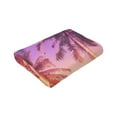 thumbnail image 6 of Kll Fleece Blanket Plush Throw Blanket Palm Trees At Sunset,Soft Fuzzy Cozy Flannel Blanket For Couch Sofa Bed.(50"X40"), 6 of 9