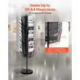 thumbnail image 2 of VEVOR Rotating Brochure Display Rack, 30 Pockets Mesh Magazine Literature Display Stand, Portable Floor Standing Magazine Rack, Metal Newspaper Catalog Holders for Shop Exhibitions Office Trade Show, 2 of 9