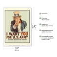 thumbnail image 2 of I Want You for U.S. Army - WWI - Uncle Sam - Vintage War Poster by James Montgomery Flagg c.1978 - Master Art Print 10in x 14in, 2 of 4