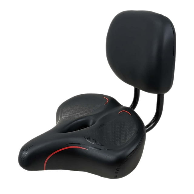 Asiento de sillín de bicicleta Asiento de bicicleta con respaldo Asientos de descanso para triciclo de ejercicio Ciclismo Rojo