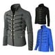 thumbnail image 3 of Ropa gótica Steampunk para hombre, chaquetas militares, chaqueta Medieval Vintage, cuello levantado, abrigo de Rock, abrigo Retro Punk, 3 of 4