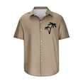 thumbnail image 4 of Mefallenssiah Mode Hommes Confortable Impression Manches Courtes Col Chemise Chemisier, 4 of 4