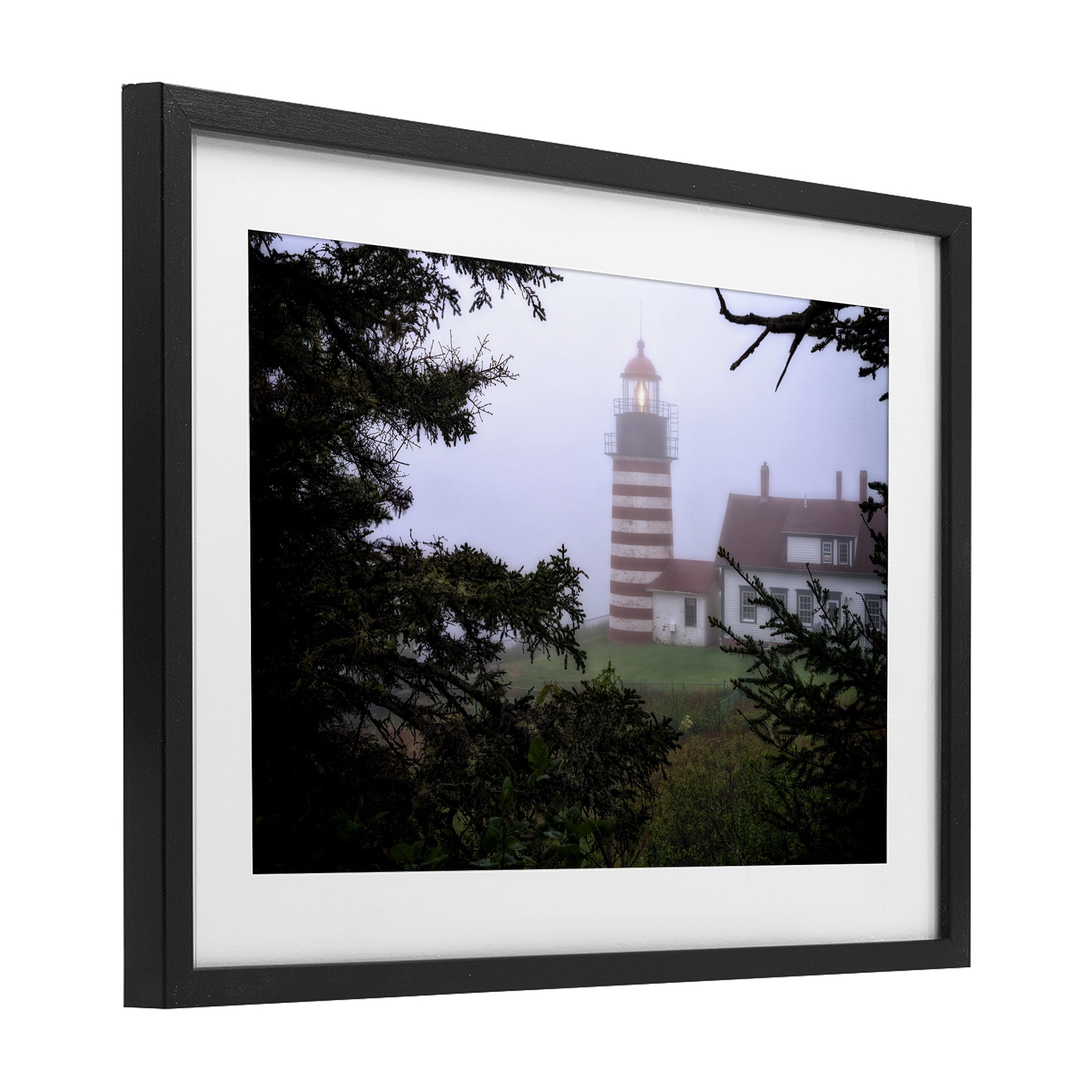 Stupell Industries Socked In By Fog Black Framed Print Under Glass, design by Rick Berk