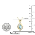 thumbnail image 5 of Dazzlingrock Collection 10X5mm Marquise Aquamarine & Round White Diamond Infinity Pendant for Women with 18 Inch Gold Chain (0.10 ctw, Color I-J, Clarity I1-I2) in 18K Yellow Gold, 5 of 6