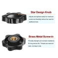 thumbnail image 4 of Uxcell 10 Pieces Star Knobs M8 Female Thread 32mm Head Non-Through Hole Clamping Handles Nuts Black, 4 of 5