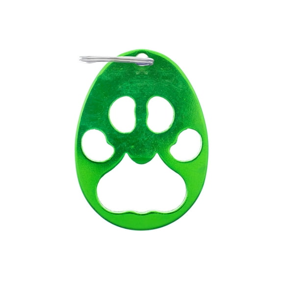 West Coast Paracord Paw Print Key Chain & Bottle Opener with Silver Split Key Ring - Many Colors and Pack Sizes Available