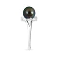 thumbnail image 3 of ANGARA Solitaire Tahitian Cultured Pearl Bypass Split Shank Ring in 14K White Gold for Women | June Birthstone, Birthday, Anniversary, Jewelry Gift for Women | Pearl Ring, 3 of 8
