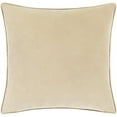 thumbnail image 2 of Carrisa CRI-002 18"H x 18"W Square Pillow Kit in Cream/Khaki/Metallic Silver, 2 of 2