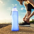 thumbnail image 4 of Bouteille d'Eau Pliable Bouteille d'Eau Pliable Bouteilles d'Eau Pliables Sans BPA Flexible Réutilisable Bouteille d'Eau de Voyage Douce Pliable Bouteille d'Eau Pliable Camping Randonnée 500ml Étanche, 4 of 5