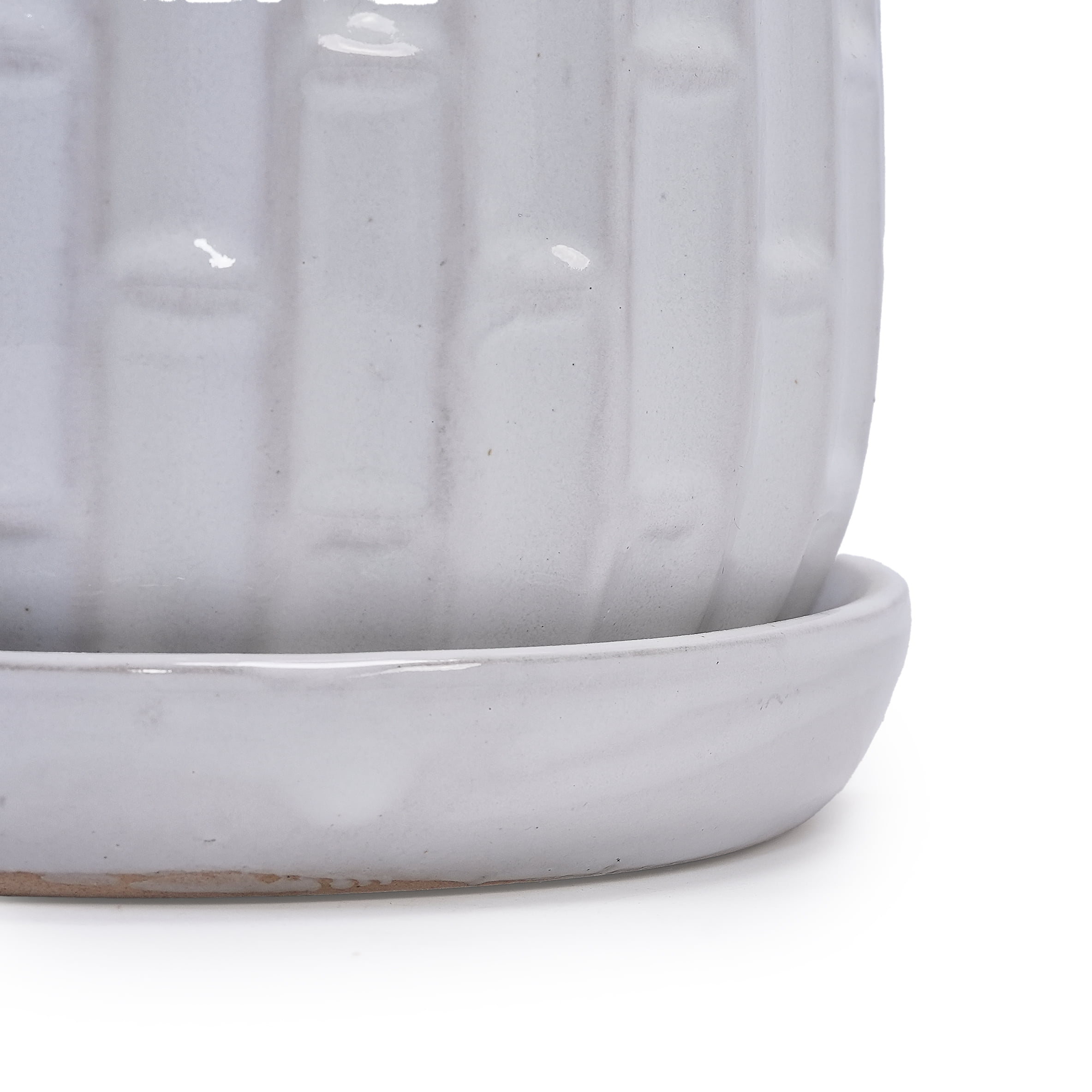 MAYEERTY 2 Pack Ceramic Plant Pots, 7" Planter for Indoor Outdoor Patio, Garden, White