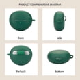 thumbnail image 4 of x3c For Huawei FreeClip Earphone Protective Silicone Case Dust Cover t6y with Hanging Buckle - Match, 4 of 5