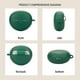 thumbnail image 4 of x3c For Huawei FreeClip Earphone Protective Silicone Case Dust Cover t6y with Hanging Buckle - Match, 4 of 5