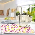 thumbnail image 5 of Yayeee Dish Drying Mat for Kitchen Counter 18"x24" Microfiber Absorbent Pad, Beige Stars, 5 of 7