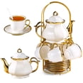 thumbnail image 3 of ☕✨ Elegant Gold-Rim Ceramic Cup & Saucer Set – Round Lip, Comfy Handle, Home Décor Must-Have – Dishwasher｜Microwave｜Freezer Safe 🎁, 3 of 9