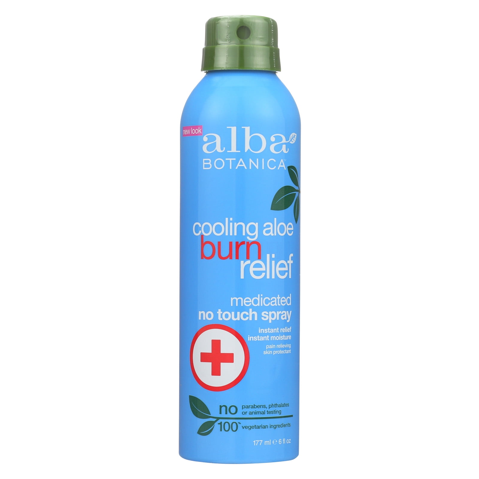 Alba Botanica Cooling Aloe Burn Relief No Touch Spray 6 oz