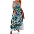 thumbnail image 1 of Vestido sin mangas de abulón y nácar abstracto RippleVestido de mujer Vestidos para mujer 2024, 1 of 7