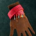 thumbnail image 7 of 7-in-1 Leather Measuring Tool, Multifunctional Leather Metric 18" Wrist Ruler with Stitch Gauge for Knitters & Crocheters, Hook, Needle Sizer, Yarn Tester, 7 of 7