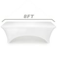 thumbnail image 2 of Lann's Linens 8' Fitted Spandex Tablecloth for 96" x 30" Rectangular Tables, White, 2 of 3