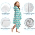 thumbnail image 7 of Turquoise Daisy Flower Floral Pattern Hooded Bath Towel，50"x30" for Ages 3 To 12 Kids, Quick Dry Lightweight Soft Microfiber Hood Beach Towel Cover Up for Kids, 7 of 7