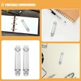 thumbnail image 3 of 2pcs DIY Metal Binder Clips Iron Loose-Leaf Ring Binder Clamp Binding Clip 2-Ring Design Metal Loose Binder Clamps Replacement, 3 of 8