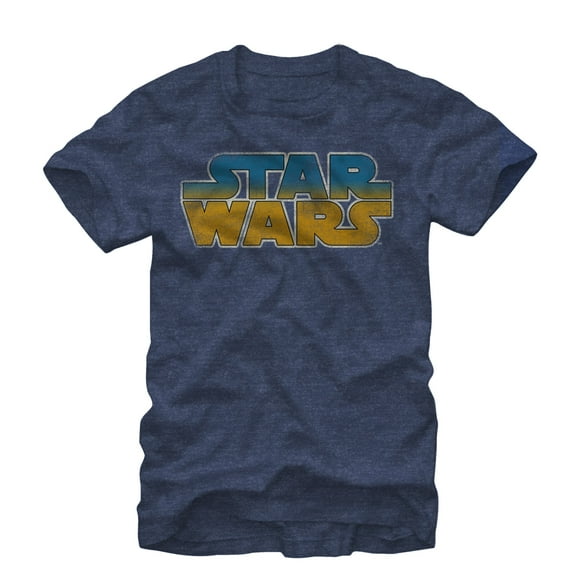 Men's Star Wars Logo  Graphic Tee Navy Blue Heather 2X Large