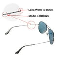 thumbnail image 6 of Walleva Ice Blue Polarized Replacement Lenses for Ray-Ban Aviator Large Metal RB3025 55mm Sunglasses, 6 of 6