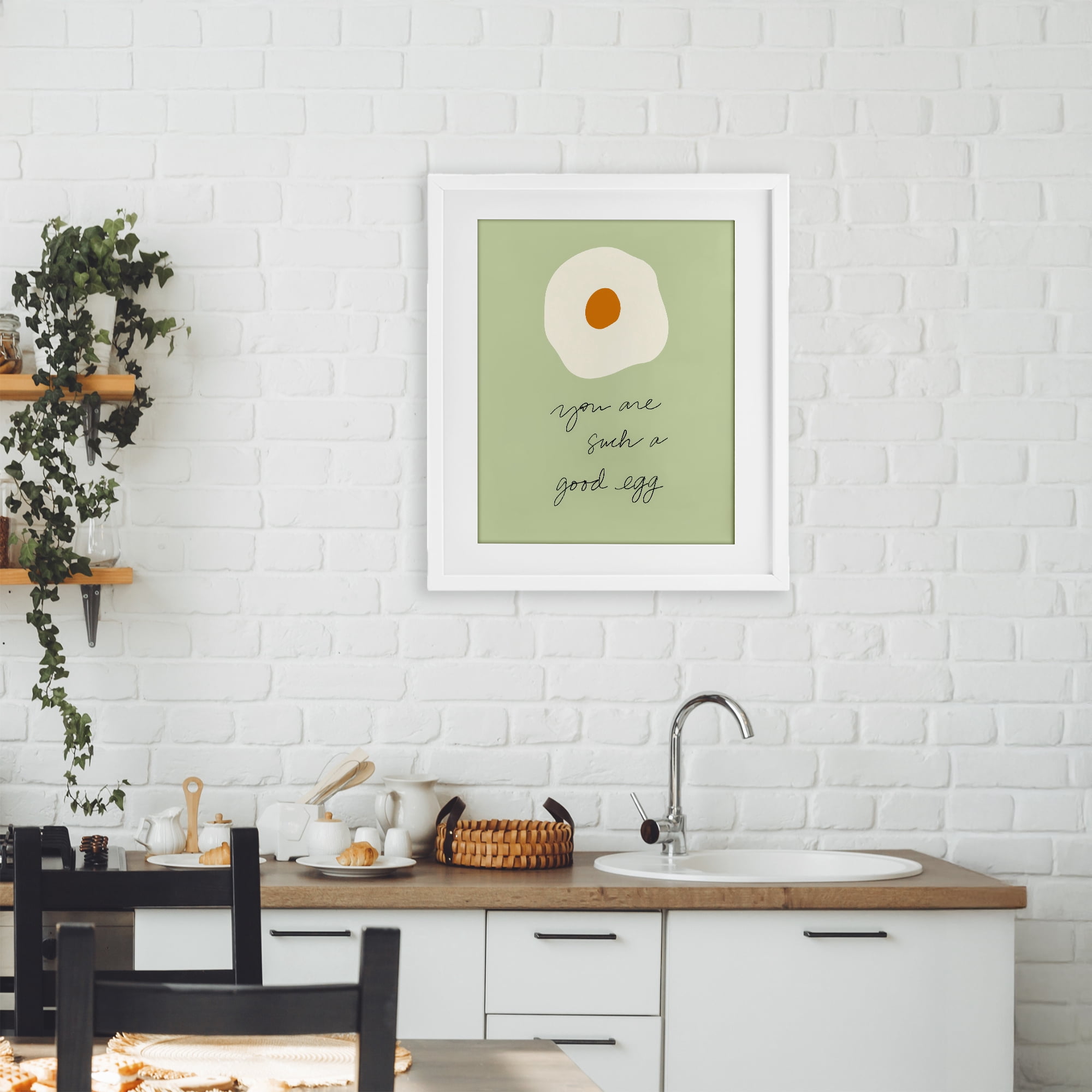 Stupell Industries You Are A Good Egg White Framed Print Under Glass, design by SD Graphics Studio