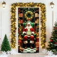 thumbnail image 6 of PuSpu Christmas Door Cover 35x72 Inch 1pc Multicolor Polyester Santa Claus Hanging Door Curtain Wall Tapestry Holiday Party Decoration Durable Festive Indoor Outdoor Decor, 6 of 6