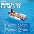 thumbnail image 3 of Swimline SunChaser Padded Floating Luxury Pool Lounger Sling Chair, Blue, 3 of 7