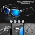 thumbnail image 4 of Lentes de Sol Joopin Grandes Cuadrados Polarizados UV400 Unisex, 4 of 6