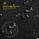 thumbnail image 5 of Funda protectora para tumbona, impermeable, resistente al viento, anti-UV, funda protectora para tumbona de tela Oxford 210D (200 x 75 x 40/80 cm), color negro, 5 of 5