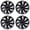 TT-Black, variant on (4-Pack) Premium 16" Black Wheel Rim Cover Hubcaps OEM Style Replacement Snap On Car Truck SUV Hub Cap - 16 Inch Set