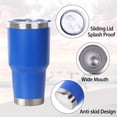 thumbnail image 3 of Muka 30 Oz. Stainless Steel Tumbler, Durable Powder Coated Insulated Travel Cup-Red, 3 of 7