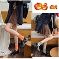 thumbnail image 6 of Halloween Embroidered Ankle Socks Trendy Socks Novelty Socks Crew Socks Lightweight Low Cut Socks Cotton Socks Funny Socks Fuzzy Socks Fall Socks Cute Socks 1 Pairs of Socks Orange One Size, 6 of 9