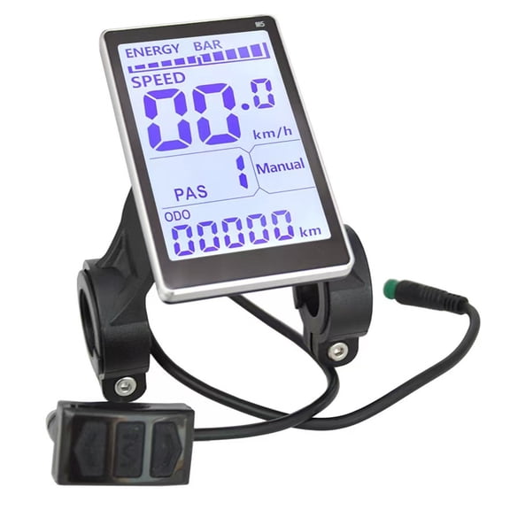 Unbranded Electric Bike LCD Meter 5 Pin 24V 36V 48V E Scooter M5 LCD Panel Screen for 22.2mm Electric Bikes