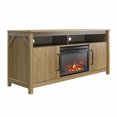thumbnail image 1 of Meuble télé avec foyer Augusta d’Ameriwood Home, naturel, 1 of 9