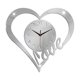 thumbnail image 4 of Reloj de pared con forma de corazón para el hogar o la oficina. Regalo moderno. Reloj de pulsera silencioso, sin tictac. Plata, 4 of 9