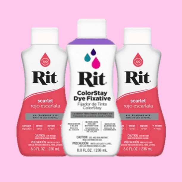 Rit Dye 8oz Scarlet Dye and Fixative Multipack