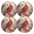 thumbnail image 2 of Ryvnso Cardinal on Berry Tree Round Plate Mats Dining Table Placemat 1 Piece for Holiday Decoration, 2 of 7