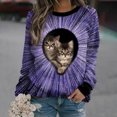 thumbnail image 1 of Pntutb Mujer Camisas Gráfico Impreso Manga Larga Cuello Redondo Sudadera Pullover Tops Cómodos Pntutb Pntutb-5499, 1 of 4