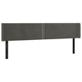 thumbnail image 2 of vidaXL LED Headboard Dark Gray 72"x6.3"x30.7"/34.6" Velvet, 2 of 58